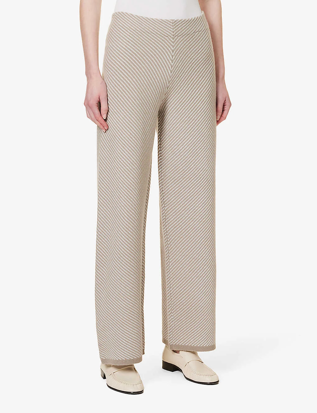 Joseph Striped Knitted Merino Wool Knitted Trousers 3 Joseph Striped Knitted Merino Wool Knitted Trousers - Image 3