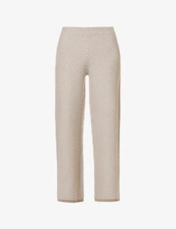 Joseph Striped Knitted Merino Wool Knitted Trousers