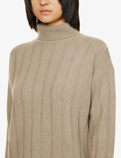 Joseph Relaxed-fit Turtleneck Cashmere Jumper -Selfridges Store R04095152 PEWTER ALT04