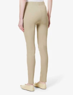 Joseph Slim-fit Mid-rise Stretch-woven Leggings -Selfridges Store R04095195 PEWTER ALT03