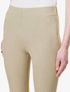 Joseph Slim-fit Mid-rise Stretch-woven Leggings -Selfridges Store R04095195 PEWTER ALT04