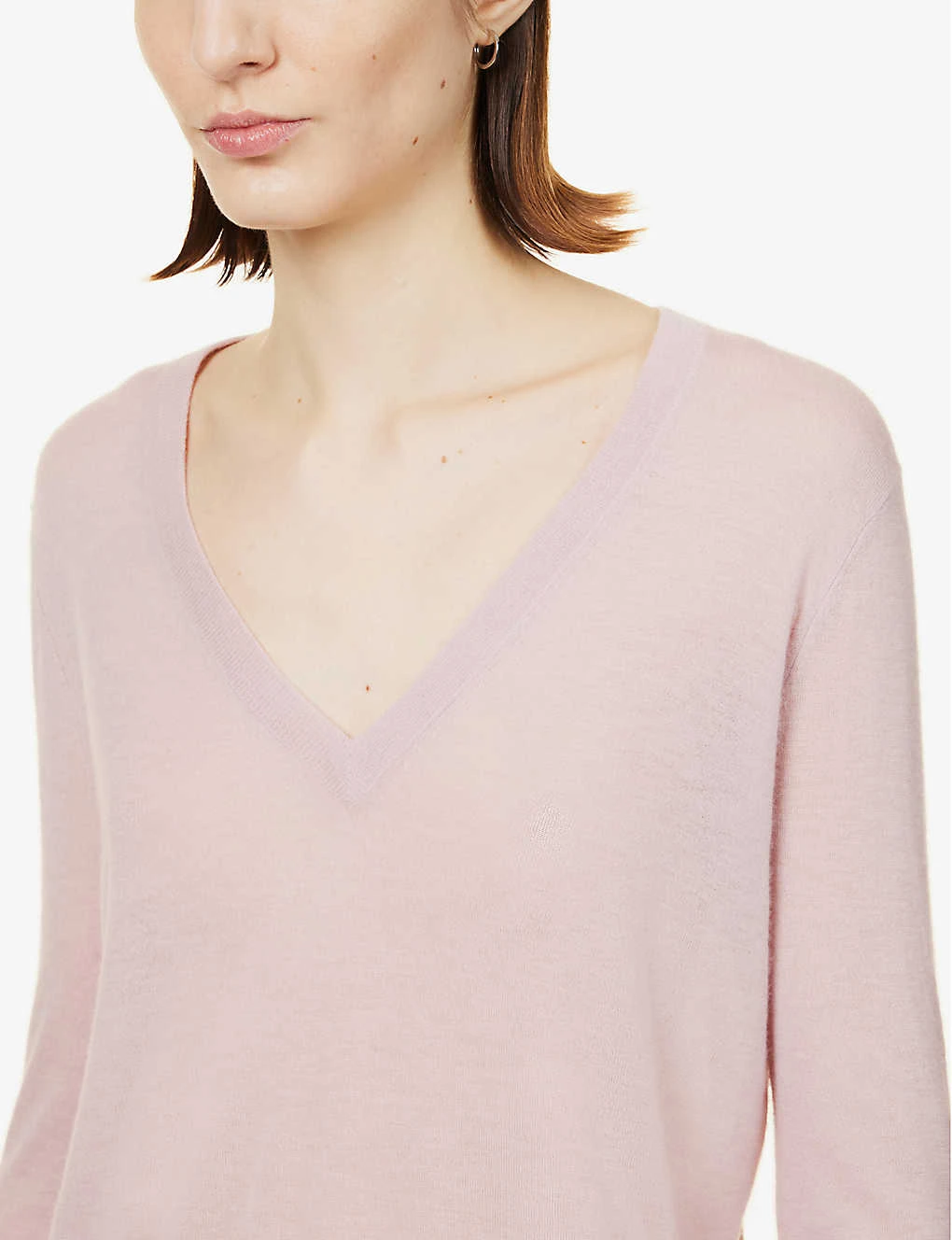 Joseph Brushed V-neck Cashmere Jumper 5 Joseph Brushed V-neck Cashmere Jumper - Image 5