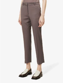 Joseph Coleman Straight-leg Mid-rise Stretch-wool Trousers -Selfridges Store R04095480 TRUFFLE ALT02