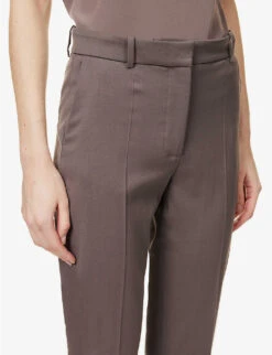 Joseph Coleman Straight-leg Mid-rise Stretch-wool Trousers -Selfridges Store R04095480 TRUFFLE ALT04