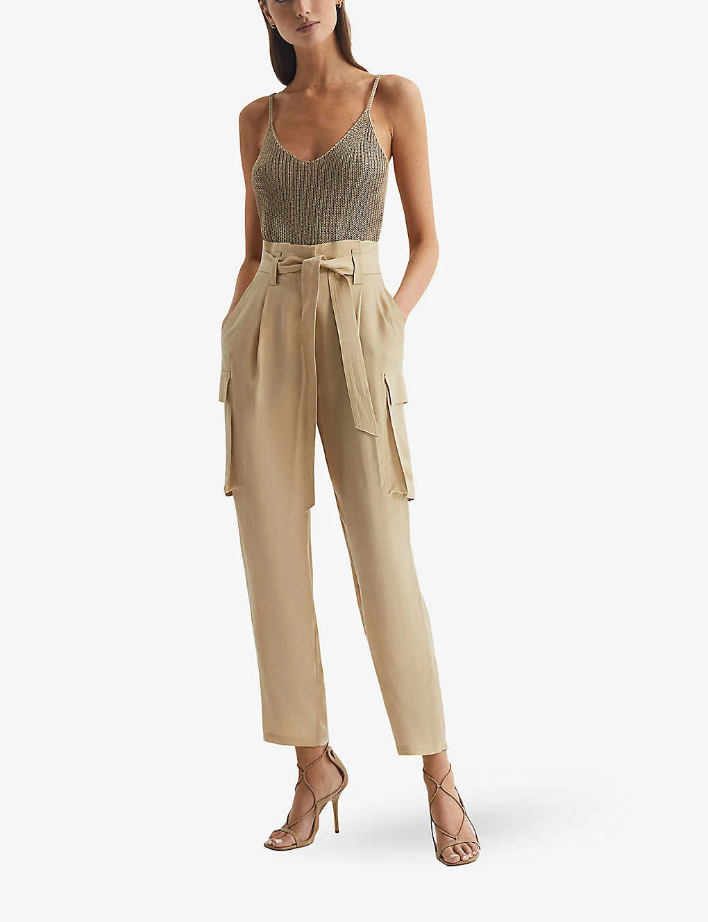Reiss Joanie High-rise Leg-pocket Woven Cargo Trousers 2 Reiss Joanie High-rise Leg-pocket Woven Cargo Trousers - Image 2