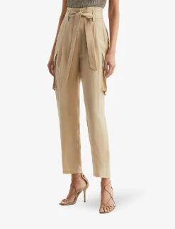 Reiss Joanie High-rise Leg-pocket Woven Cargo Trousers 7 Reiss Joanie High-rise Leg-pocket Woven Cargo Trousers -Selfridges Store R04098649 NEUTRAL ALT02