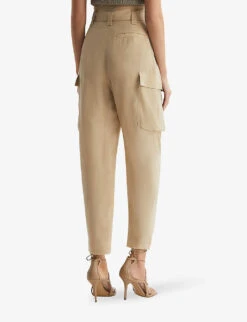 Reiss Joanie High-rise Leg-pocket Woven Cargo Trousers 8 Reiss Joanie High-rise Leg-pocket Woven Cargo Trousers -Selfridges Store R04098649 NEUTRAL ALT03