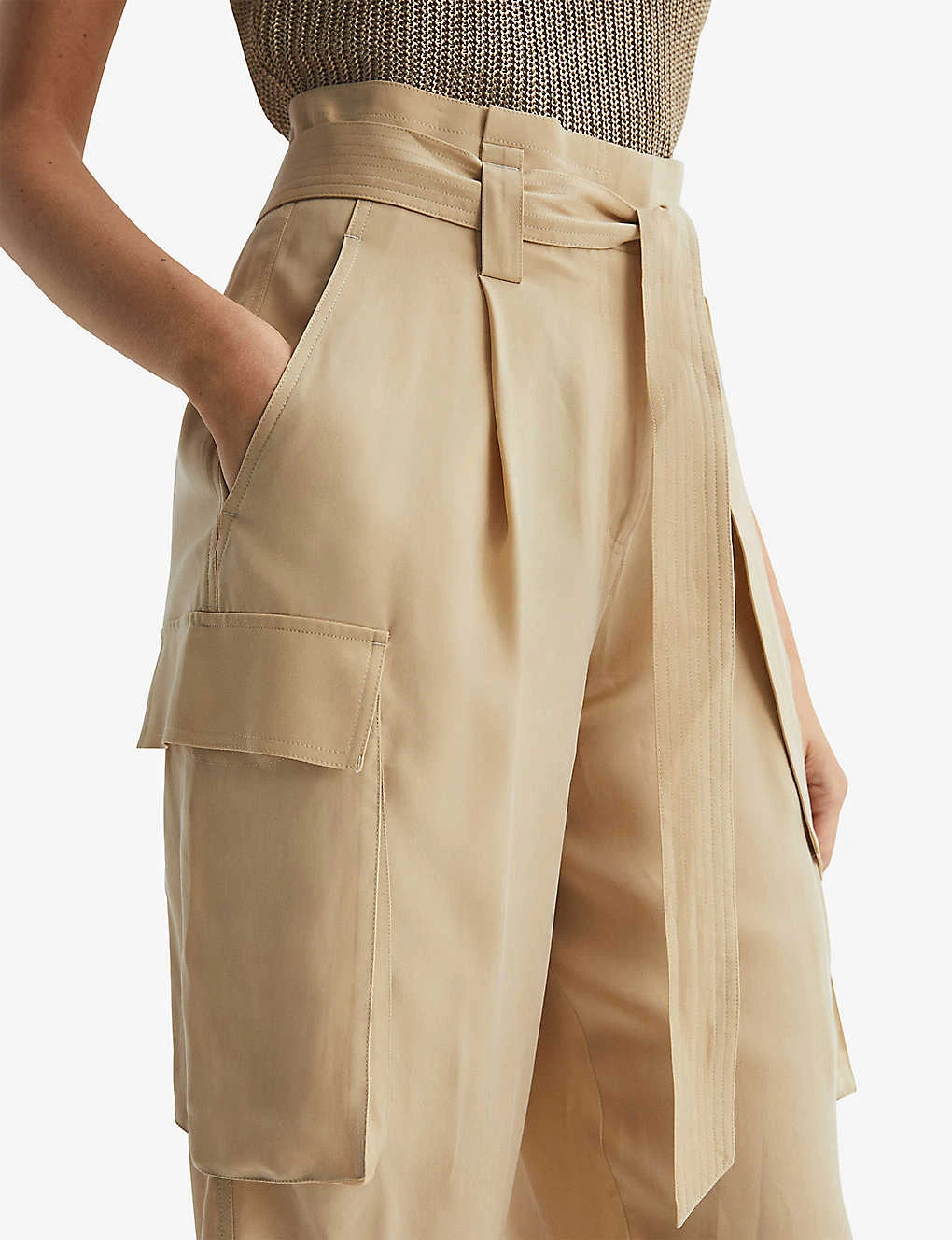 Reiss Joanie High-rise Leg-pocket Woven Cargo Trousers 5 Reiss Joanie High-rise Leg-pocket Woven Cargo Trousers - Image 5