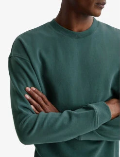 Reiss Alistar Oversized Cotton-jersey Sweatshirt -Selfridges Store R04098684 MIDNIGHTGREEN ALT04