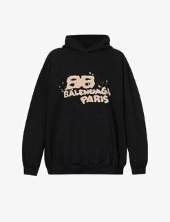 Balenciaga Branded-print Cotton Hoody