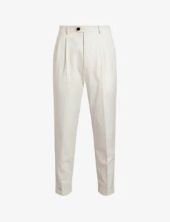 AllSaints Tallis Tapered-leg Mid-rise Cotton-blend Trousers