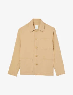 Sandro Straight-fit Patch-pocket Cotton-twill Jacket