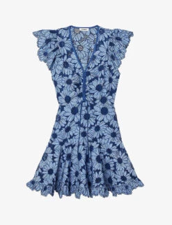 Sandro Daisy-guipure Woven Mini Dress
