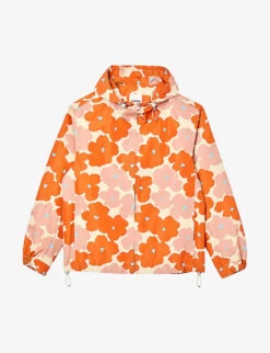 Sandro Floral-print Relaxed-fit Woven Windbreaker