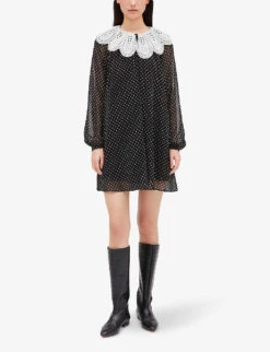 CLAUDIE PIERLOT Rifi Polka-dot Print Woven Mini Dress -Selfridges Store R04103272 DIVERS ALT02