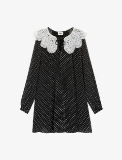 CLAUDIE PIERLOT Rifi Polka-dot Print Woven Mini Dress