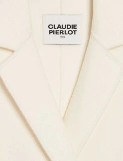 CLAUDIE PIERLOT Galant Double-breasted Wool-blend Coat -Selfridges Store R04103294 NATURELS ALT04