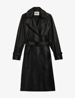 CLAUDIE PIERLOT Claudette Double-breasted Leather Trench Coat