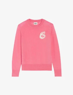 CLAUDIE PIERLOT Magnetic Logo-embroidered Wool Jumper