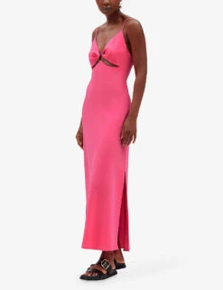 CLAUDIE PIERLOT Cut-out Woven Maxi Dress 7 CLAUDIE PIERLOT Cut-out Woven Maxi Dress -Selfridges Store R04103483 ROSES ALT02