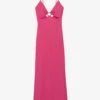 CLAUDIE PIERLOT Cut-out Woven Maxi Dress