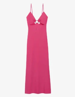 CLAUDIE PIERLOT Cut-out Woven Maxi Dress