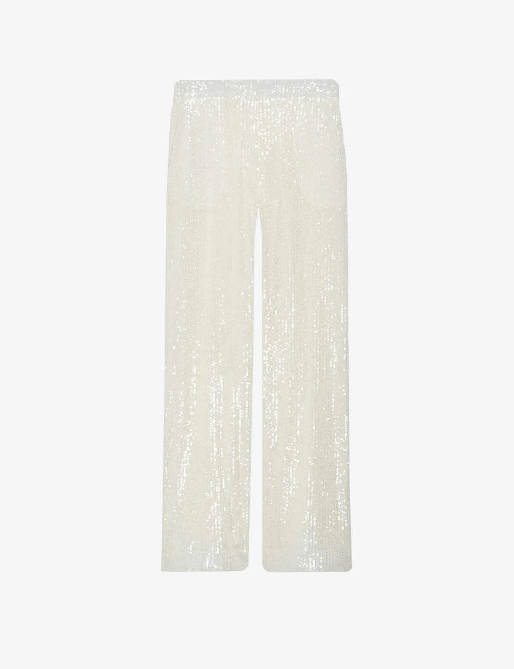 CLAUDIE PIERLOT Sequin-embellished Wide-leg Mid-rise Stretch-woven Trousers 1 CLAUDIE PIERLOT Sequin-embellished Wide-leg Mid-rise Stretch-woven Trousers