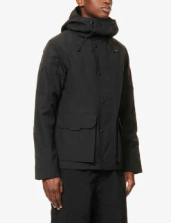 Canada Goose Lockeport Funnel-neck Shell Hooded Jacket -Selfridges Store R04103668 BLACK ALT02