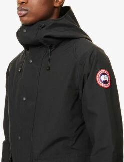 Canada Goose Lockeport Funnel-neck Shell Hooded Jacket -Selfridges Store R04103668 BLACK ALT04