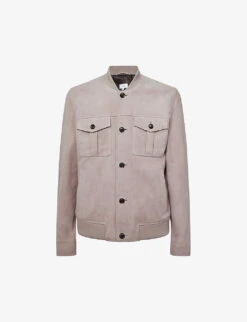 Reiss Duntroon Patch-pocket Suede Jacket