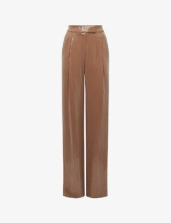 Reiss Lizzie Sequin-embellished Wide-leg Woven Trousers