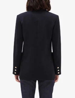 CLAUDIE PIERLOT Virginia Double-breasted Stretch-woven Blazer -Selfridges Store R04104029 BLEUS ALT03