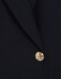 CLAUDIE PIERLOT Virginia Double-breasted Stretch-woven Blazer -Selfridges Store R04104029 BLEUS ALT04