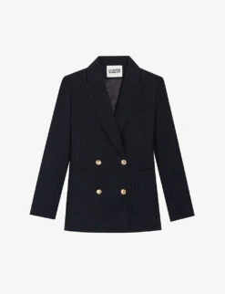 CLAUDIE PIERLOT Virginia Double-breasted Stretch-woven Blazer