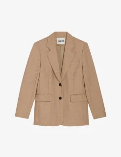 CLAUDIE PIERLOT Vitalia Single-breasted Notched-lapel Stretch-woven Blazer