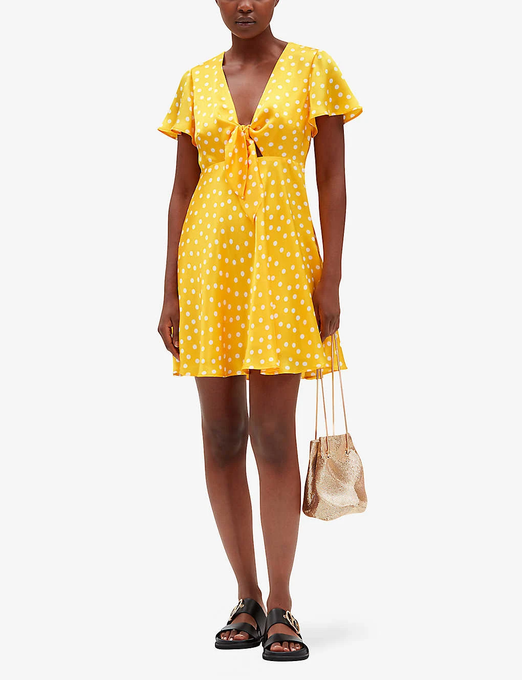 CLAUDIE PIERLOT Polka Dot-print Silk Mini Dress 2 CLAUDIE PIERLOT Polka Dot-print Silk Mini Dress - Image 2