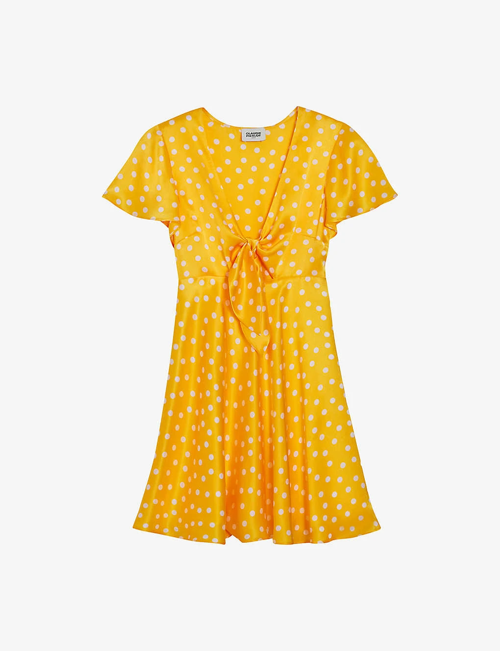 CLAUDIE PIERLOT Polka Dot-print Silk Mini Dress 1 CLAUDIE PIERLOT Polka Dot-print Silk Mini Dress