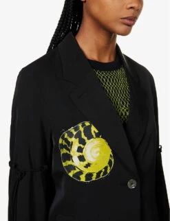 Sftm P 1 Jkt Zebra Blazer -Selfridges Store R04109259 BLACK ALT04