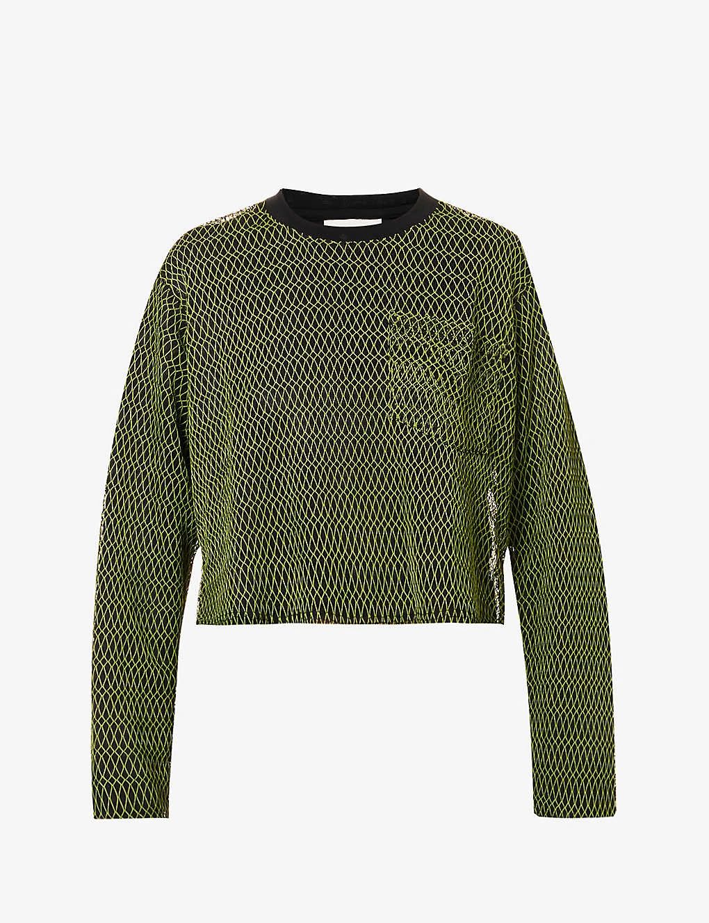 Fishnet-design Boxy-fit Mesh Top 1 Fishnet-design Boxy-fit Mesh Top