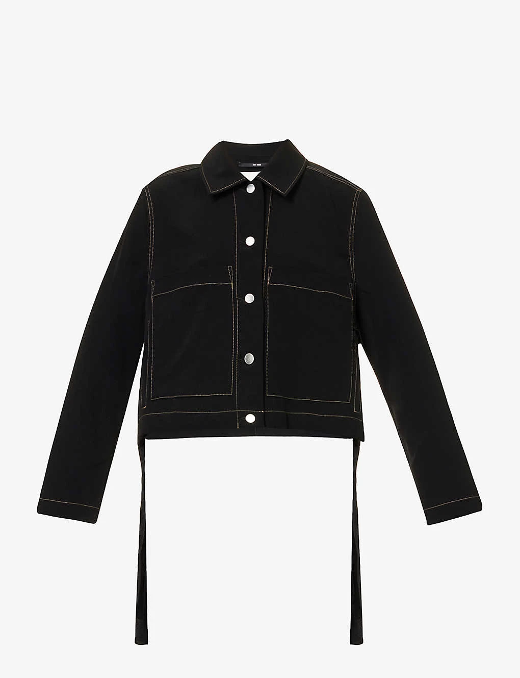 Patch Boxy-fit Contrast-stitching Woven Jacket 1 Patch Boxy-fit Contrast-stitching Woven Jacket