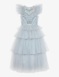 Disney X Tutu De Monde Glass Slipper Sequin-embellished Tulle Dress 4-11 Years