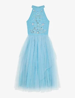 New Release 1 Disney X Tutu Du Monde Frozen Queen Sequin-embellished Woven And Tulle Dress 4-11 Years