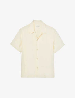 Sandro Requin Camp-collar Short-sleeved Woven Shirt