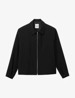 Sandro Dana Collared Zip-up Stretch-woven Jacket