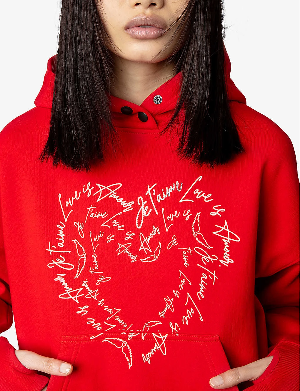 Zadig & Voltaire Mia Heart-print Cotton-jersey Hoody 5 Zadig & Voltaire Mia Heart-print Cotton-jersey Hoody - Image 5