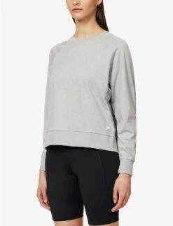 Vuori Halo Relaxed-fit Recycled-polyester-blend Sweatshirt 7 Vuori Halo Relaxed-fit Recycled-polyester-blend Sweatshirt -Selfridges Store R04114832 PALEHEATHERGREY ALT02