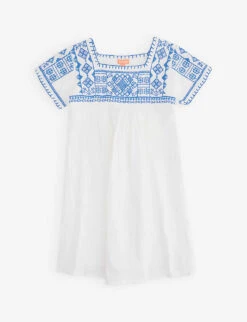 Embroidered Cotton Dress 3-14 Years