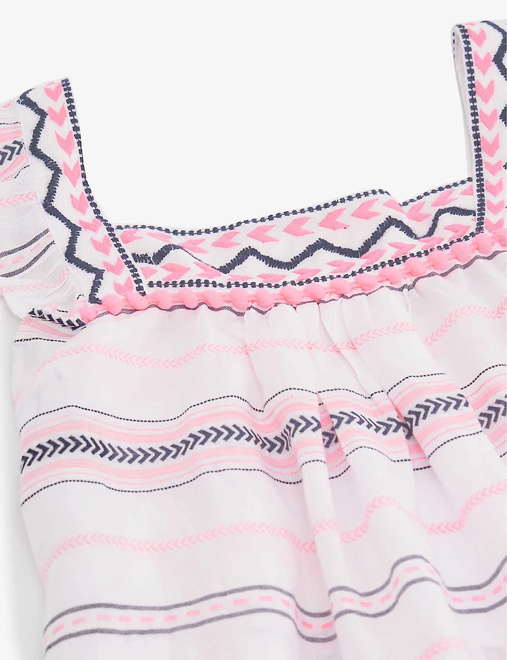 Striped Woven Dress 3-14 Years 2 Striped Woven Dress 3-14 Years - Image 2