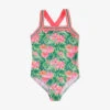 Jungle Leaf Stretch Recycled-polyester Swimsuit 3-14 Years