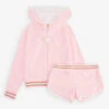 Stripe-trim Woven Hoody And Shorts Set 3-14 Years
